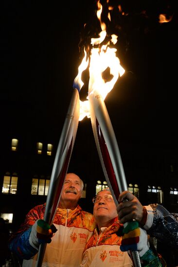 Olympic torch relay. Moscow. Day Two