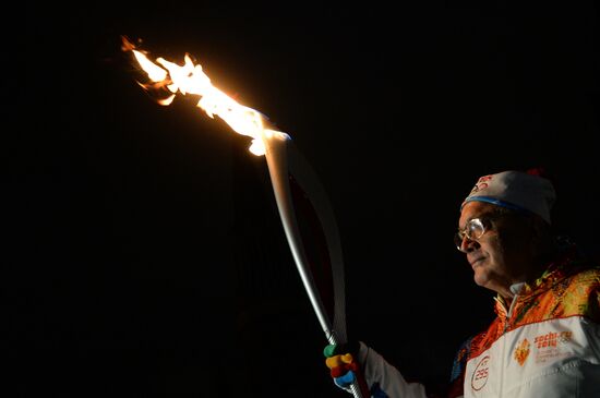 Olympic torch relay. Moscow. Day Two