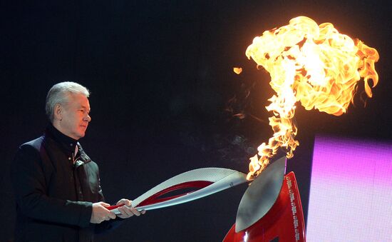 Olympic torch relay. Moscow. Day Two