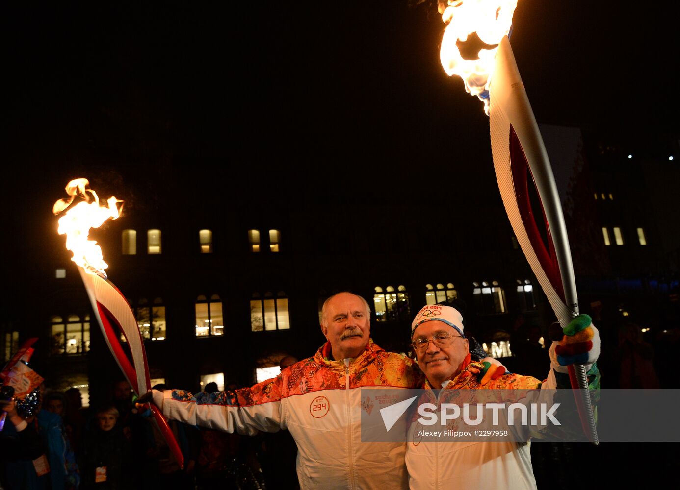 Olympic torch relay. Moscow. Day Two