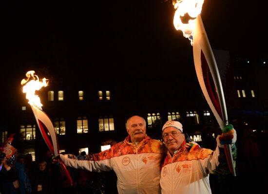 Olympic torch relay. Moscow. Day Two
