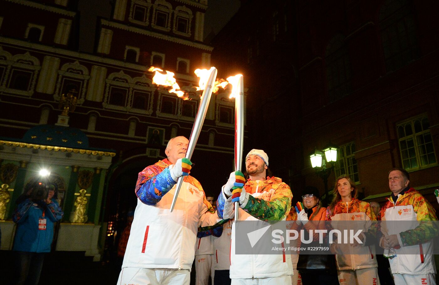 Olympic torch relay. Moscow. Day Two