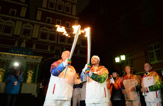 Olympic torch relay. Moscow. Day Two