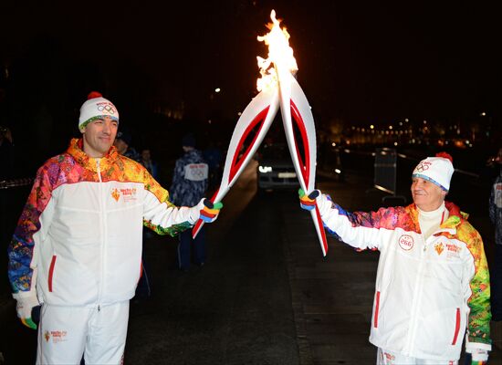 Olympic torch relay. Moscow. Day Two