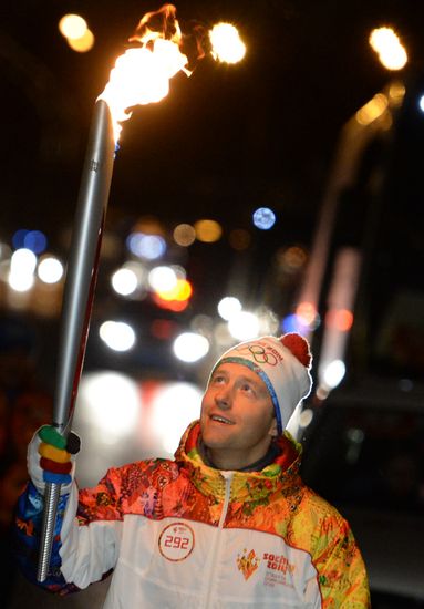 Olympic torch relay. Moscow. Day Two