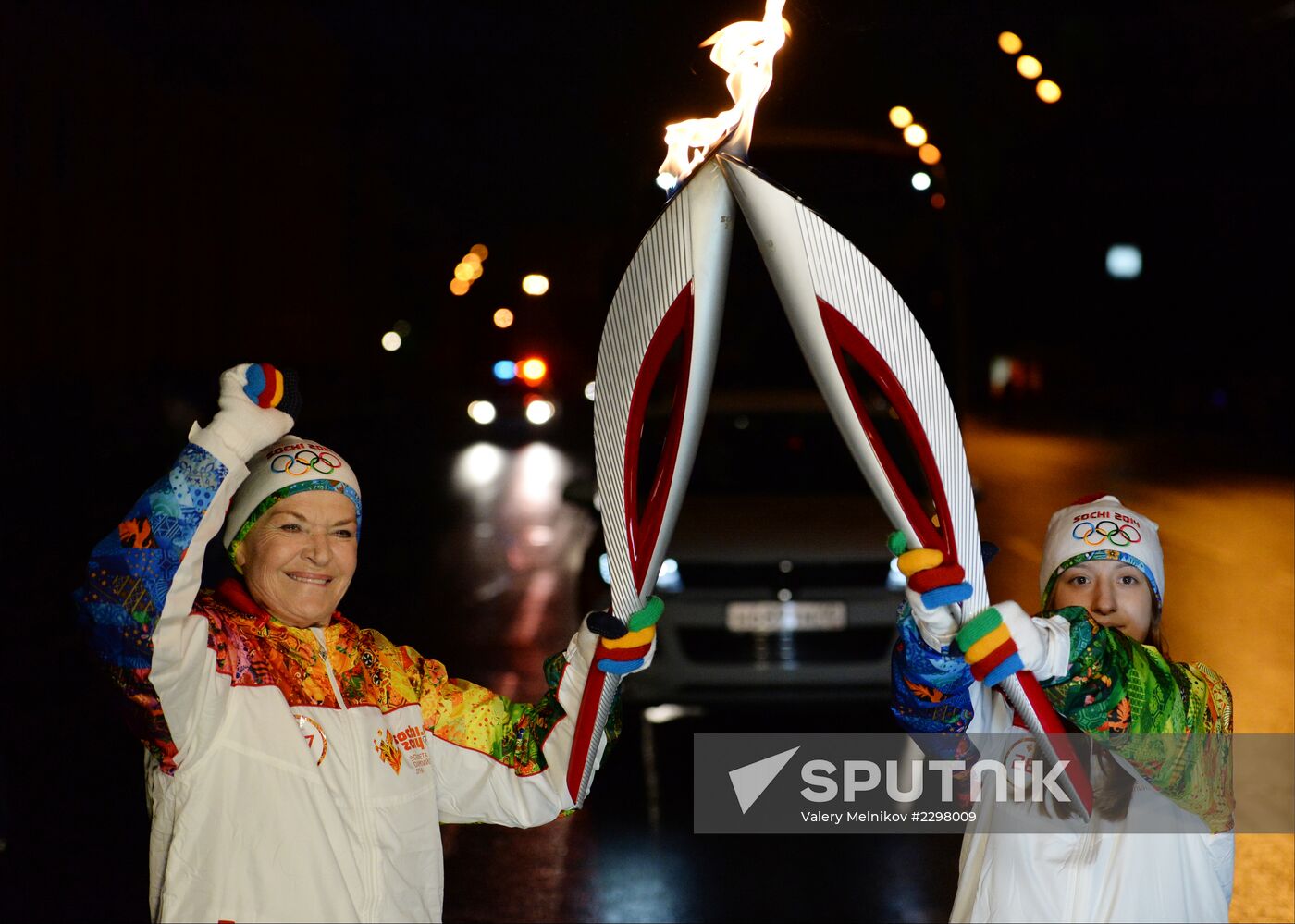 Olympic torch relay. Moscow. Day Two