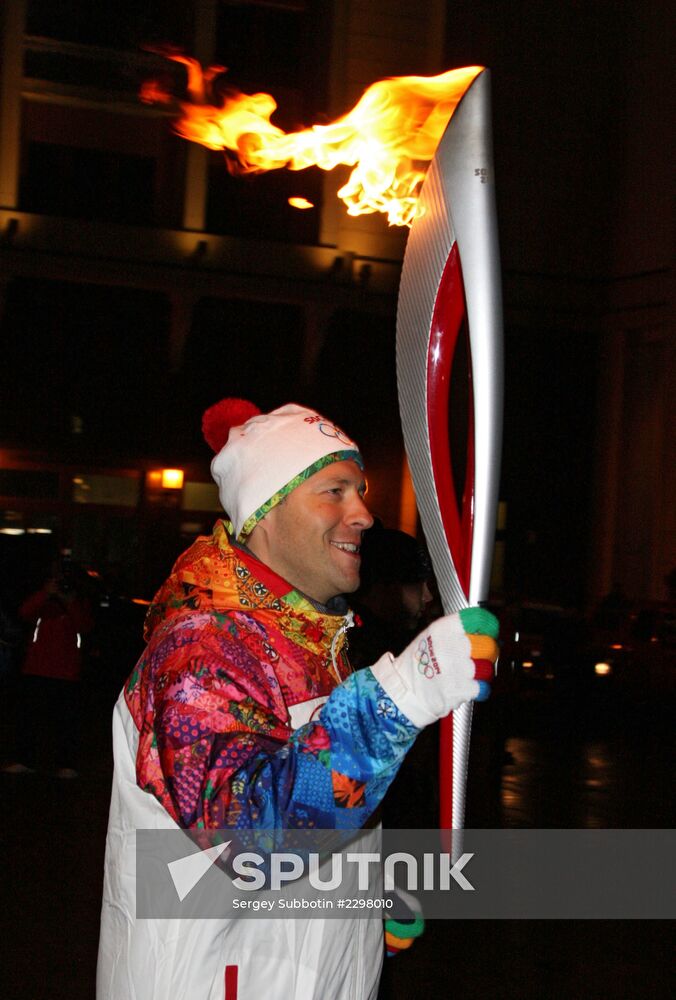 Olympic torch relay. Moscow. Day Two