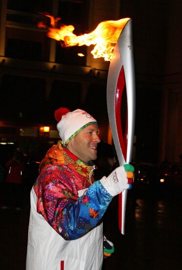 Olympic torch relay. Moscow. Day Two