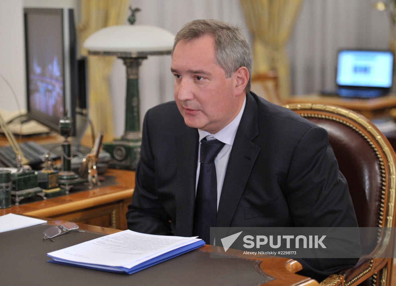 Vladimir Putin meets with Dmitry Rogozin