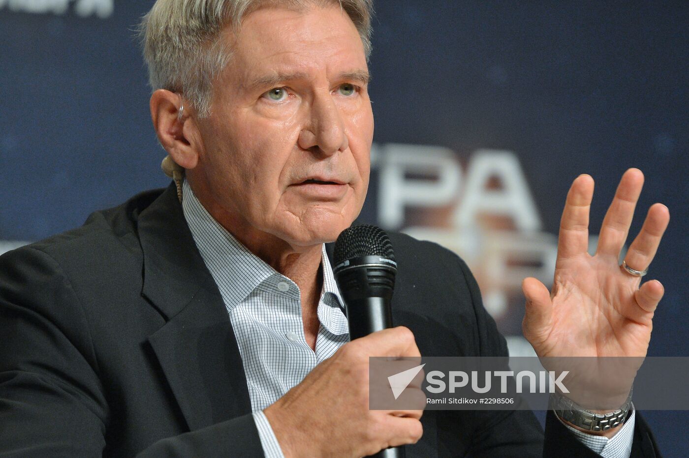 US actor Harrison Ford at RIA Novosti news agency
