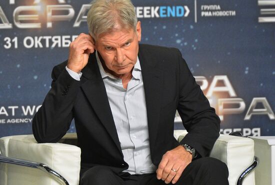 American actor Harrison Ford at RIA Novosti news agency
