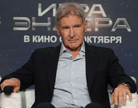 American actor Harrison Ford at RIA Novosti news agency