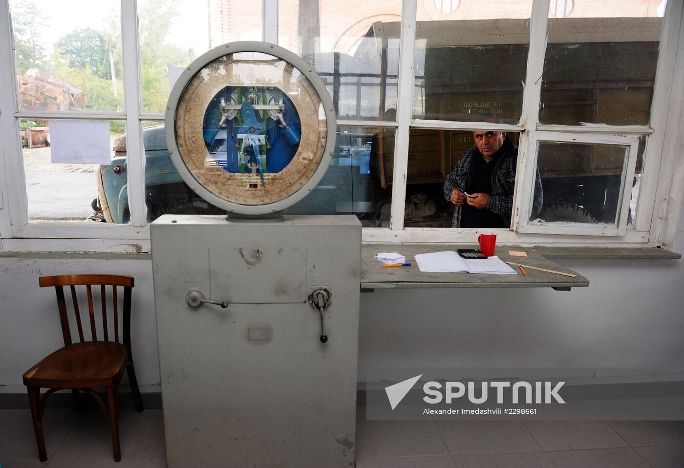 Grape harvesting and winemaking at the Shato Manavi plant in Kakhetia