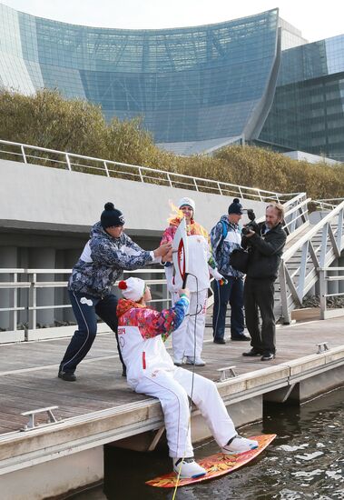 Sochi 2014 Olympic torch relay. Moscow Region