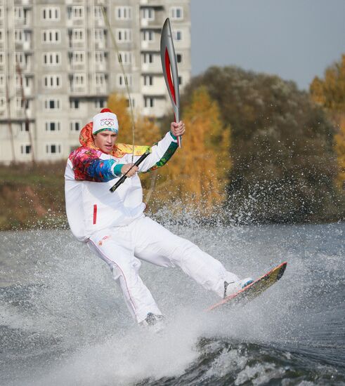 Olympic torch relay. Moscow Region