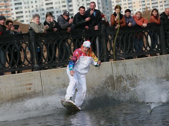Olympic torch relay. Moscow Region