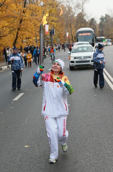 Olympic torch relay. Moscow Region
