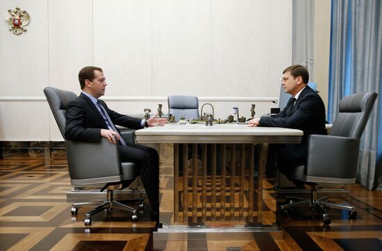 Dmitry Medvedev meets with Oleg Ostapenko