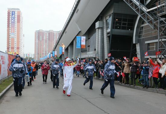Sochi 2014 Olympic torch relay. Moscow Region