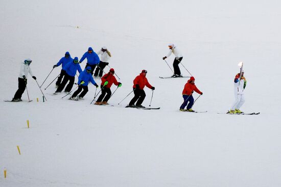 Sochi 2014 Olympic torch relay. Moscow Region