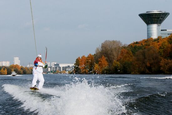 Olympic torch relay. Moscow Region