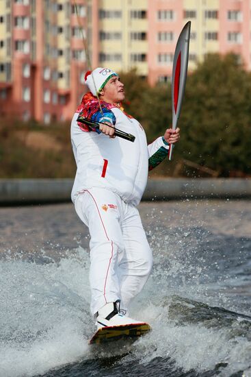 Olympic torch relay. Moscow Region