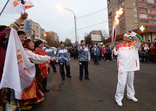 Olympic torch relay. Moscow Region