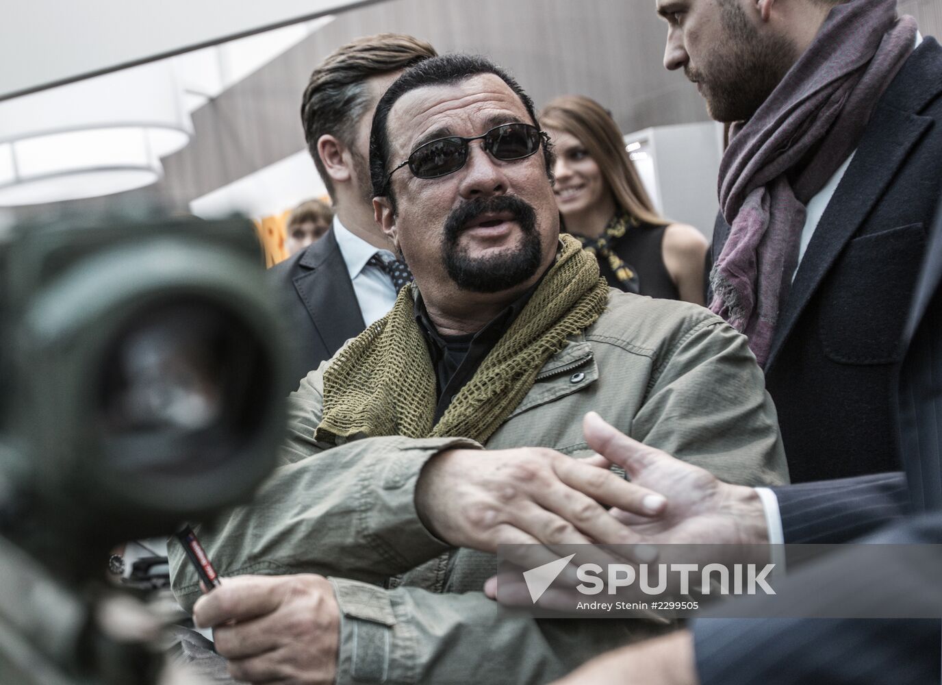 Actor Steven Seagal at Arms and Hunting Exhibition in Moscow