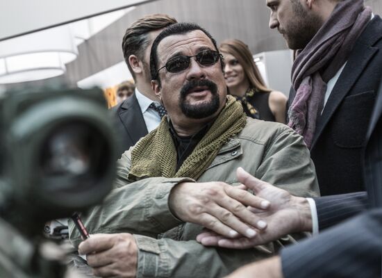 Actor Steven Seagal at Arms and Hunting Exhibition in Moscow