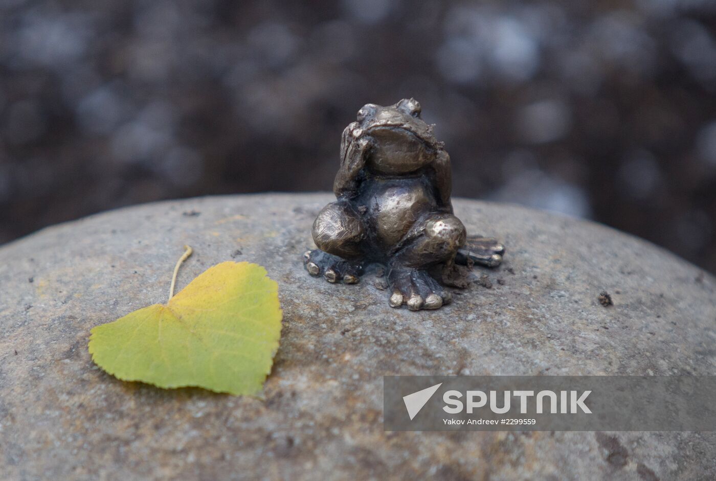 Frog the Traveller monument in Tomsk