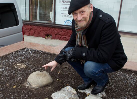 Monument to the Travelling Frog in Tomsk