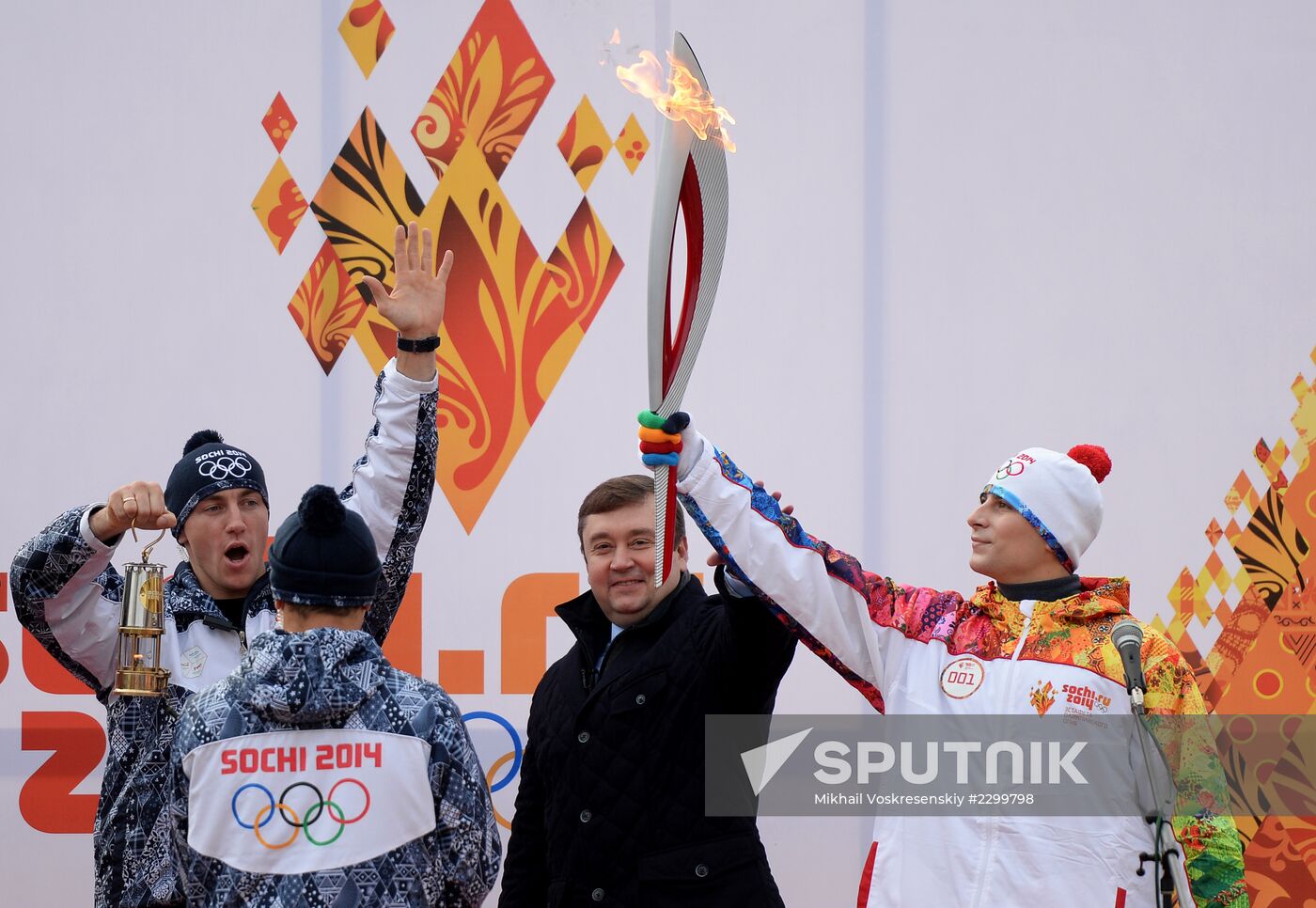 Olympic torch relay. Tver Region