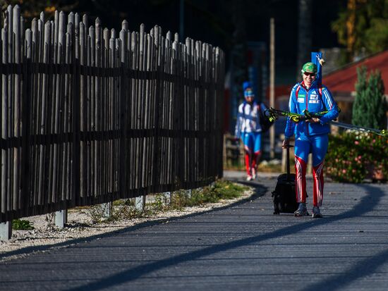 Russian biathlon team's training sessions. Day 5
