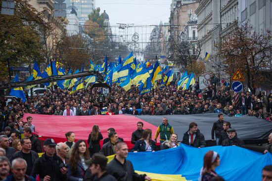 March honors the founding of Ukrainian Insurgent Army in Kiev