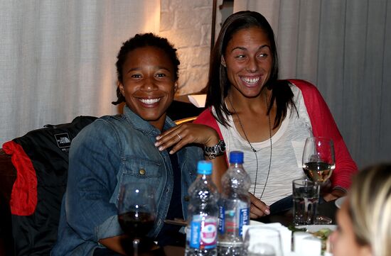 Tennis players Megan Moulton-Levy and Estrella Cabeza-Candela