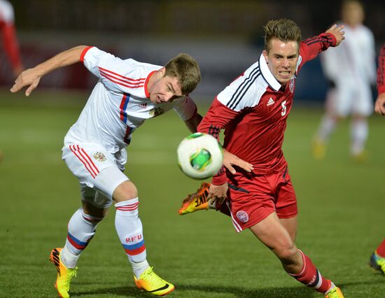 Football. 2015 UEFA European Under-21 Championship qualifying match Russia vs. Denmark
