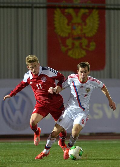 Football. 2015 UEFA European Under-21 Championship qualifying match Russia vs. Denmark