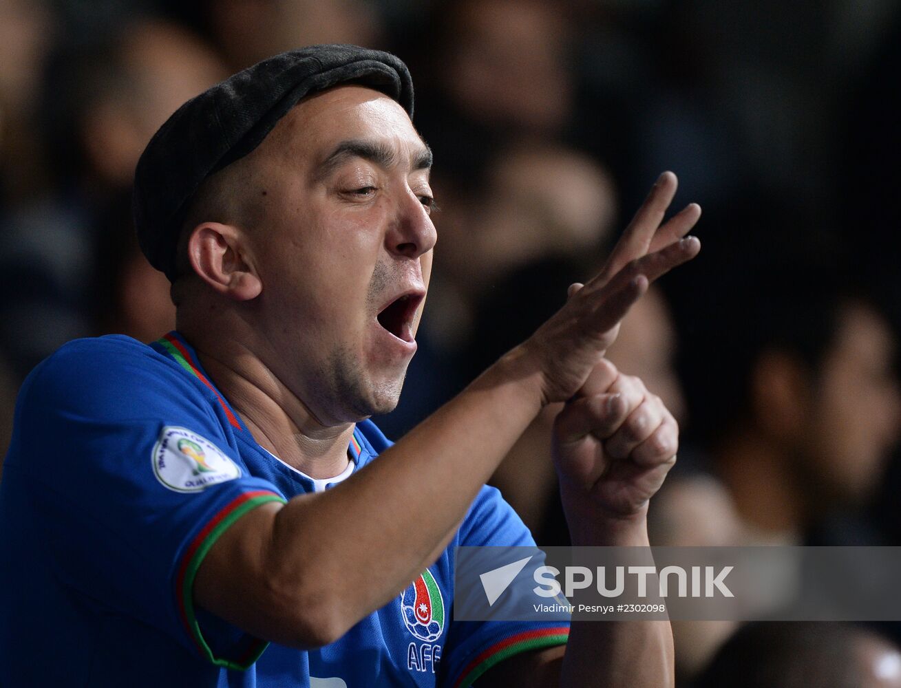 Football. 2014 FIFA World Cup qualifying match Azerbaijan vs. Russia
