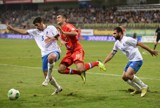 Football. 2014 FIFA World Cup qualifying match Azerbaijan vs. Russia