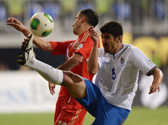 Football. 2014 FIFA World Cup qualifying match Azerbaijan vs. Russia