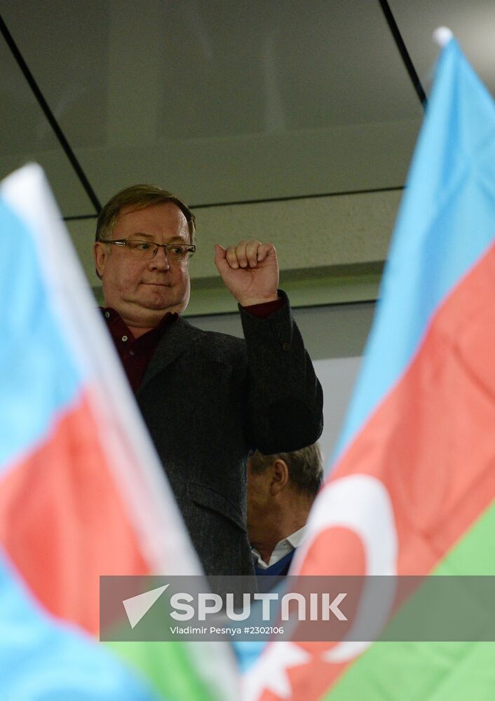 Football. 2014 FIFA World Cup qualifying match Azerbaijan vs. Russia