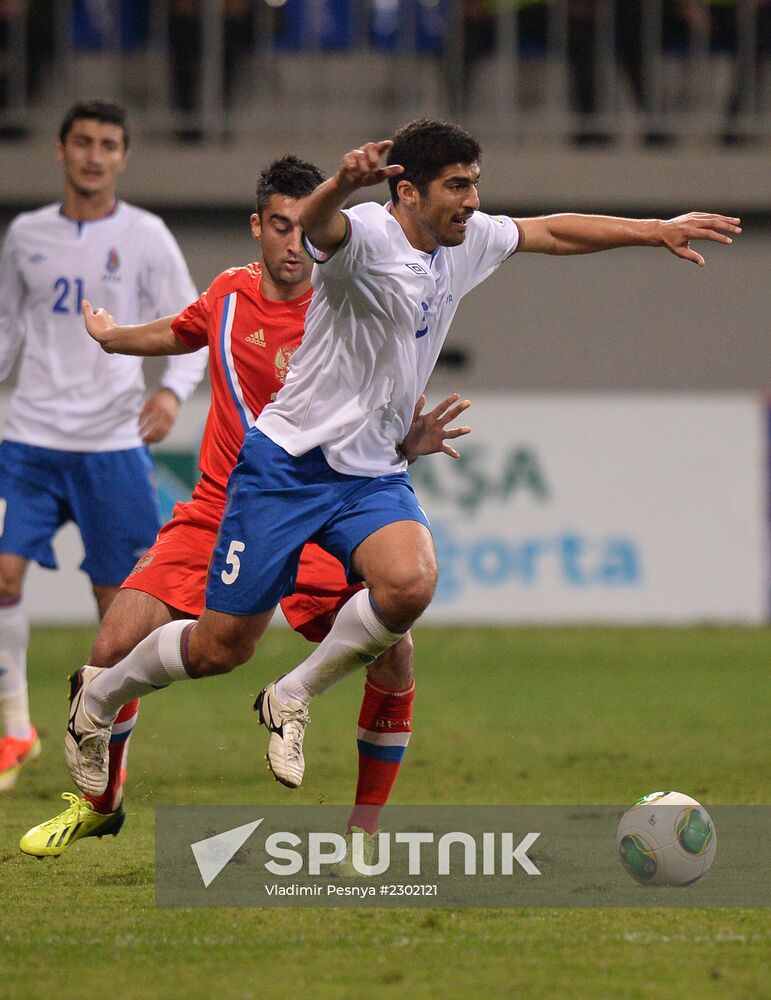 Football. 2014 FIFA World Cup qualifying match Azerbaijan vs. Russia