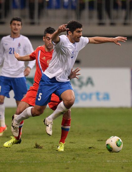 Football. 2014 FIFA World Cup qualifying match Azerbaijan vs. Russia