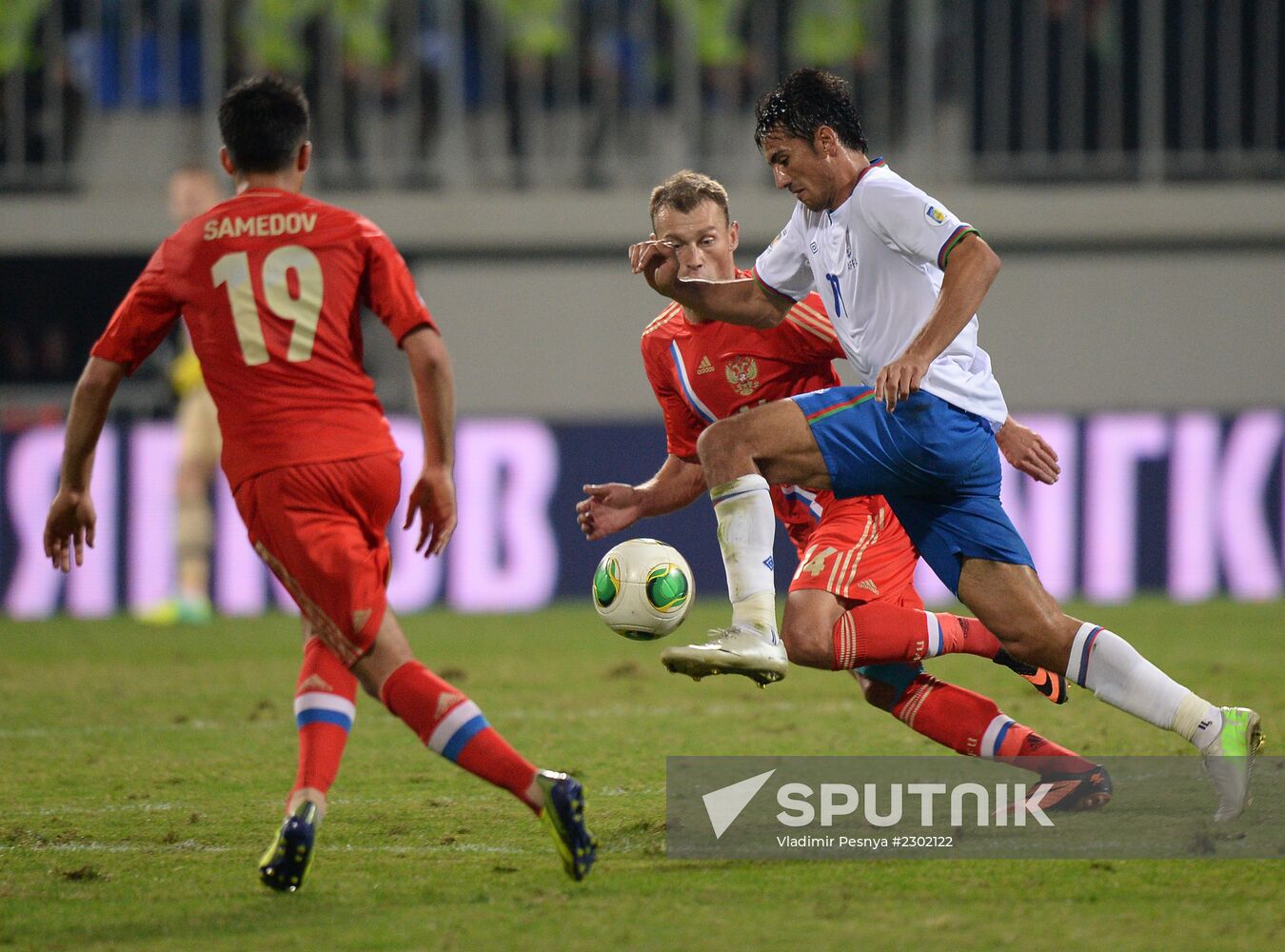 Football. 2014 FIFA World Cup qualifying match Azerbaijan vs. Russia