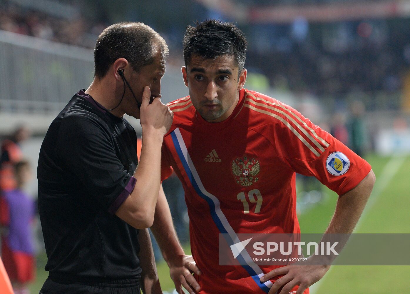 Football. 2014 FIFA World Cup qualifying match Azerbaijan vs. Russia