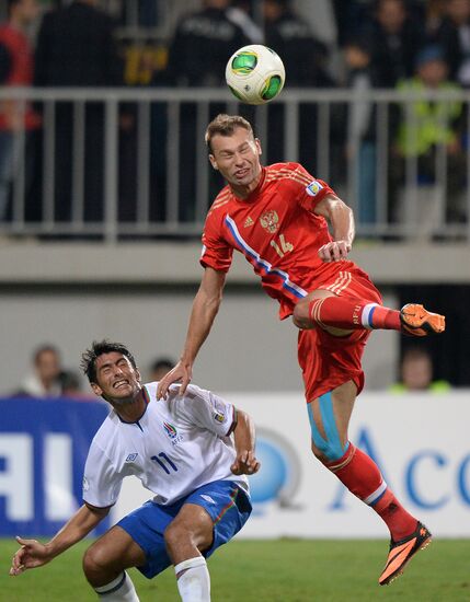 Football. 2014 FIFA World Cup qualifying match Azerbaijan vs. Russia