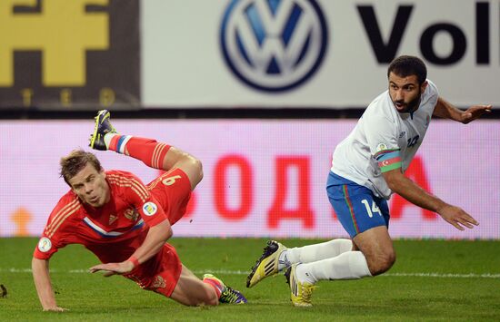 Football. 2014 FIFA World Cup qualifying match Azerbaijan vs. Russia