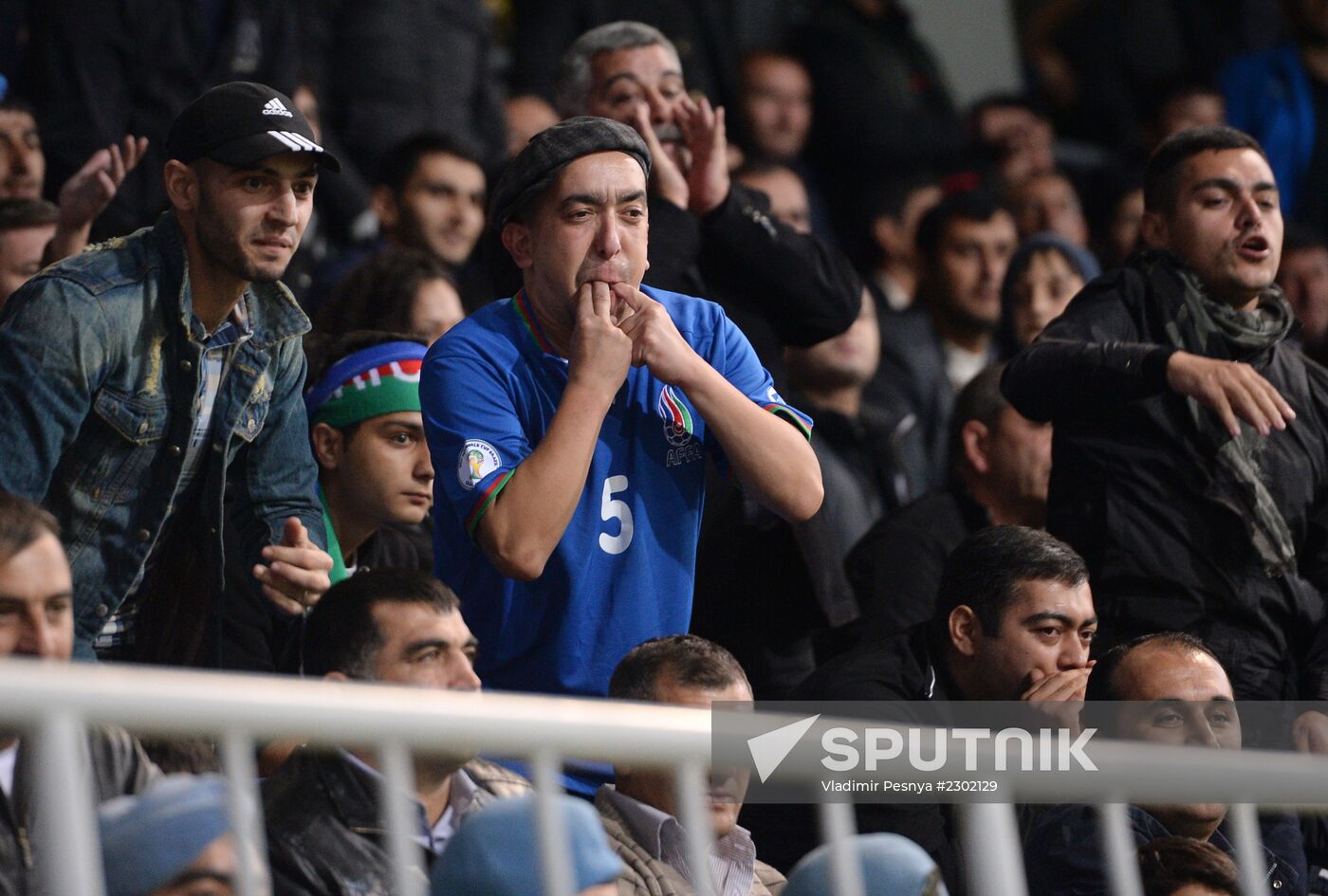 Football. 2014 FIFA World Cup qualifying match Azerbaijan vs. Russia