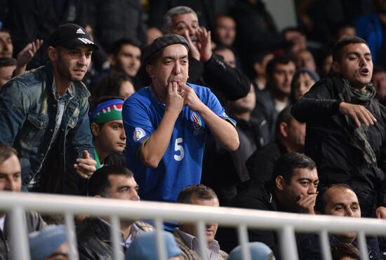 Football. 2014 FIFA World Cup qualifying match Azerbaijan vs. Russia