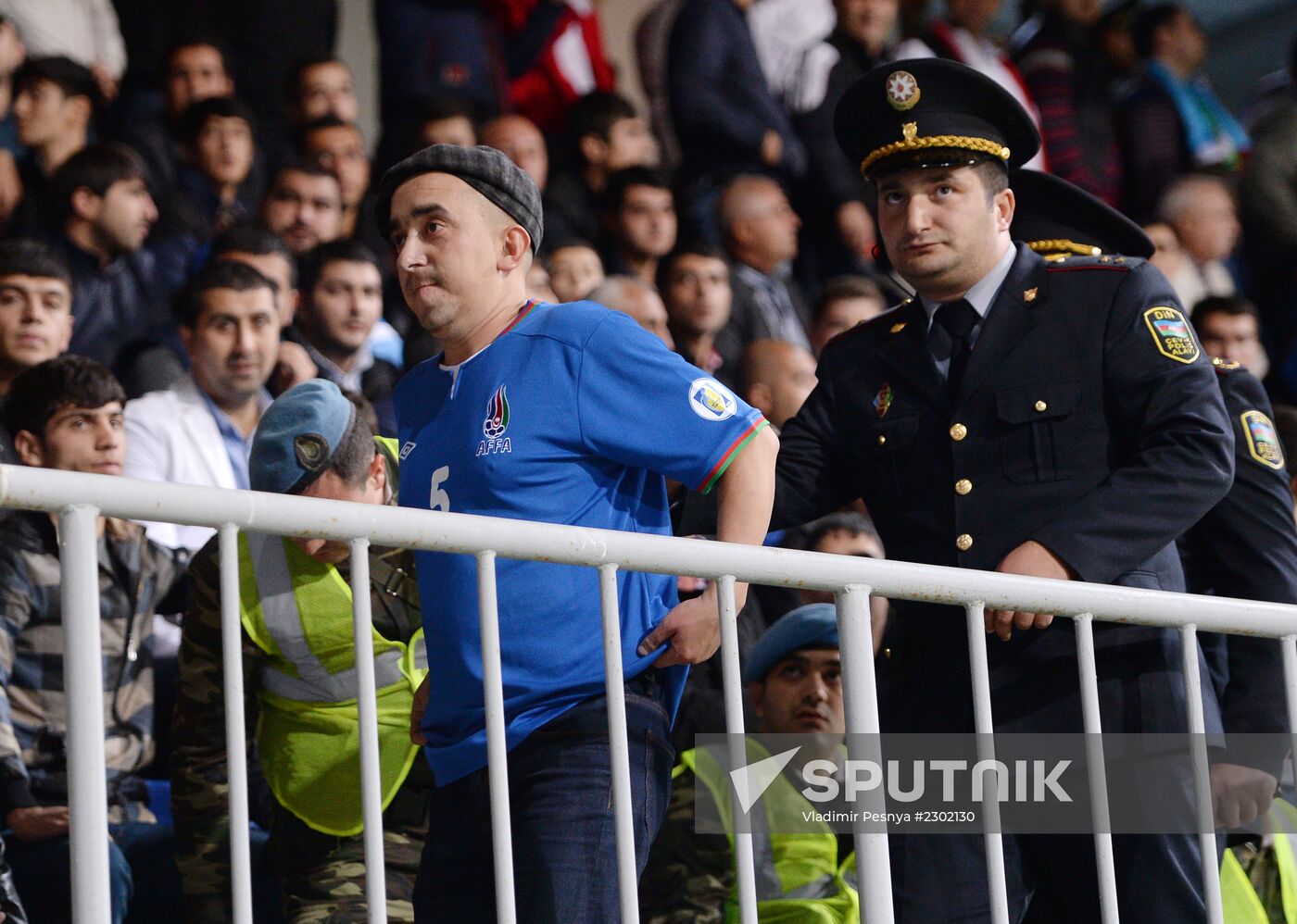 Football. 2014 FIFA World Cup qualifying match Azerbaijan vs. Russia